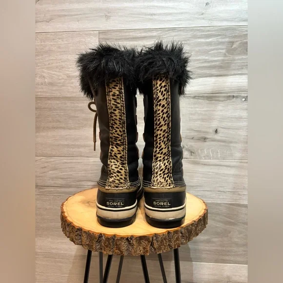 Sorel Joan of Arctic Limited edition Winter Boots leopard print size 6 - Picture 3 of 8